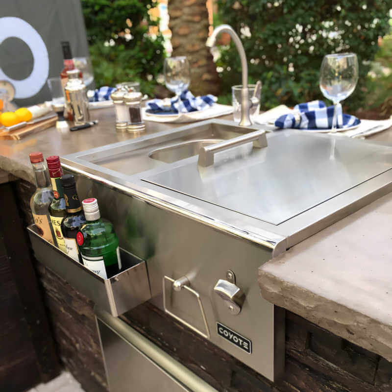 Coyote Refreshment Center | Stainless Steel Ice Bin Lid