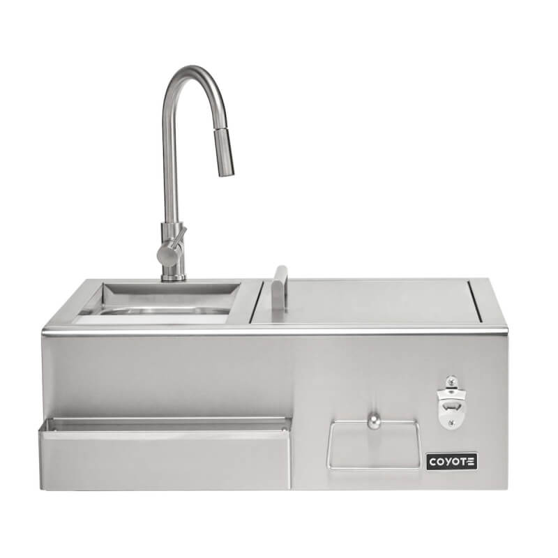 Coyote 30-Inch Stainless Steel Built-In Refreshment Center - C3RC