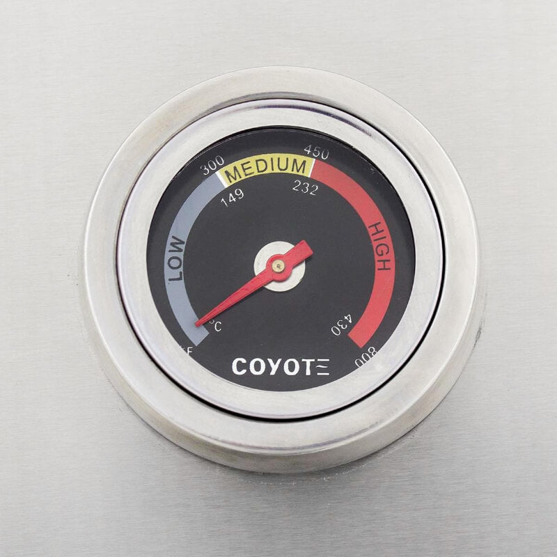 Coyote C-Series 28-Inch 2-Burner Gas Grill | Temperature Gauge
