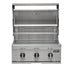 Coyote C-Series 30-in 3-Burner Built-In Grill  | Hood Opened