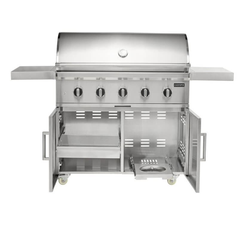Coyote CL-Series 42-Inch Freestanding Gas Grill | Storage & Propane Slide Out Tray