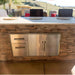 Coyote 45-Inch Double Door And 2-Drawer Combo | Installed on Stone Veneer