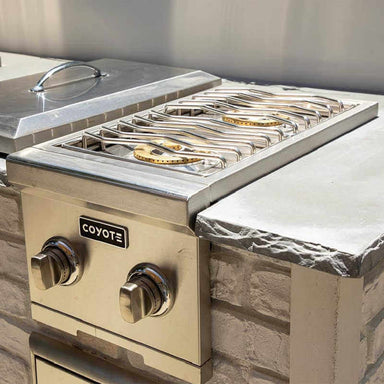 Coyote Built-In Double Side Burner | Brass Burners