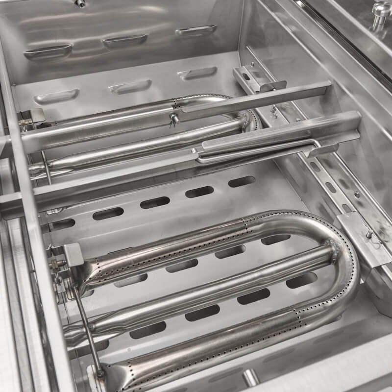 Coyote 50-in Gas Grill / Flat Top Combo | Griddle U-Tube Burners