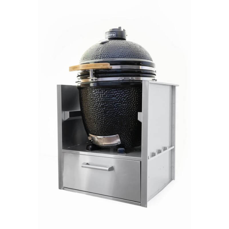 Coyote Asado Ceramic Grill With Asado Smoker Insert Sleeve