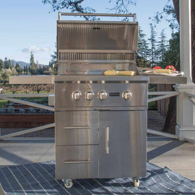 Coyote S-Series 30-Inch Freestanding Gas Grill | on Patio