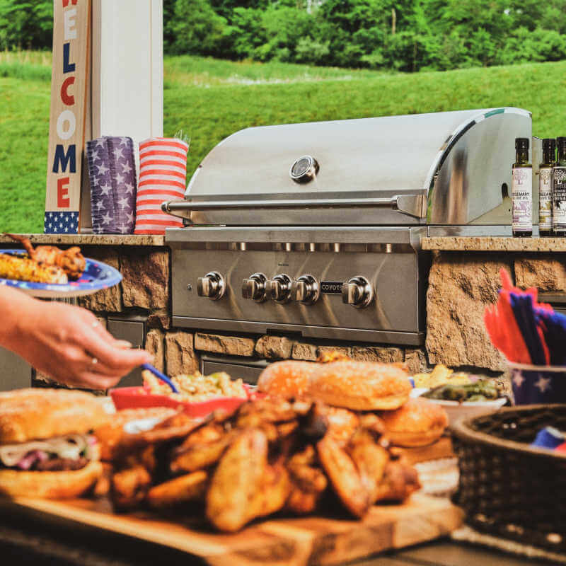 Coyote S-Series 36-Inch 3-Burner Built-In Gas Grill | Shown At BBQ