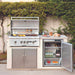 Coyote S-Series 36-Inch 3-Burner Built-In Gas Grill | Shown With Coyote Refrigerator