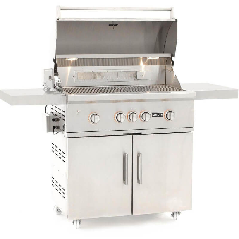 Coyote S-Series 36-Inch 4-Burner Freestanding Grill | Grill Lights