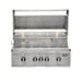 Coyote SL-Series 36-Inch 4-Burner Built-In Gas Grill | Hood Opened