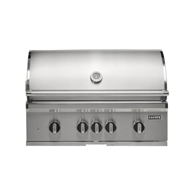 Coyote SL-Series 36-Inch 4-Burner Built-In Gas Grill With Sear Infrared Burner & Rotisserie