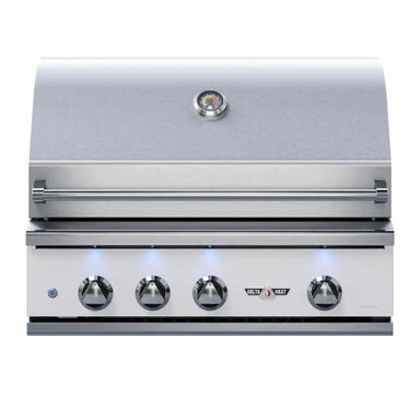 Delta Heat 32-Inch Built-In Grill with Rotisserie Burner | White Finish