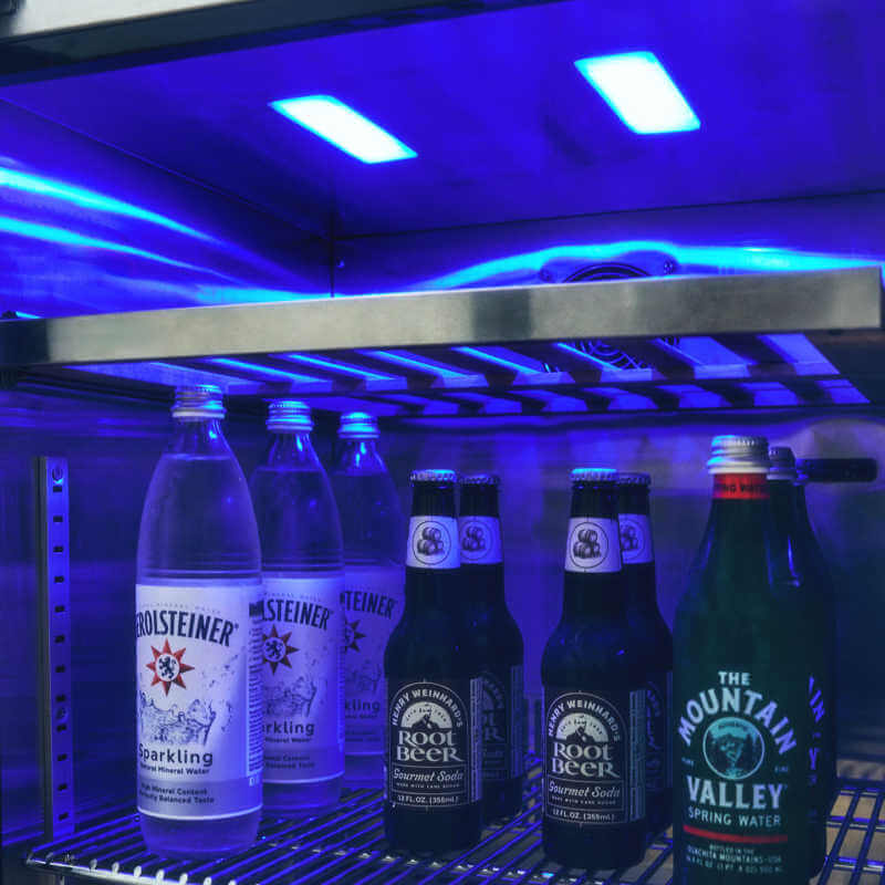 Dometic 24" E-Series Beverage Center | Blue LED Interior Lights