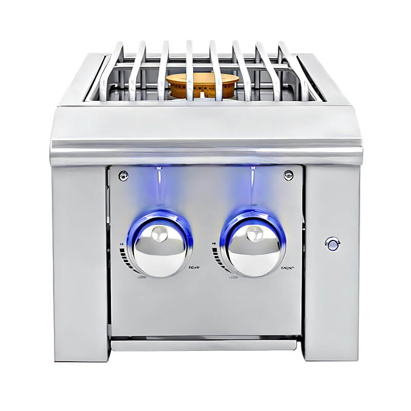 EZ Finish Systems 10 Ft Ready-To-Finish Outdoor Kitchen Grill Island | Alturi Double Side Burner