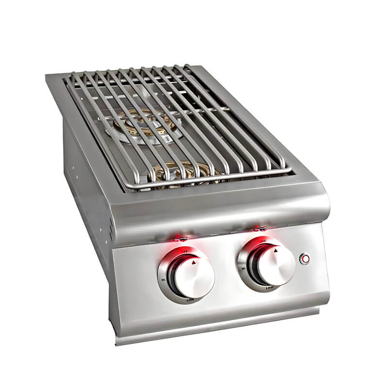 EZ Finish Systems 10 Ft Ready-To-Finish Outdoor Grill Island | Blaze Double Side Burner