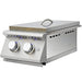 EZ Finish 8 Ft Ready-To-Finish Grill Island | Summerset Sizzler Pro Double Side Burner | Stainless Steel Lid
