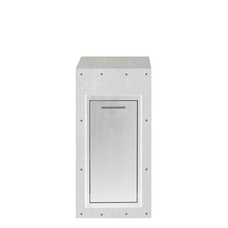 EZ Finish Outdoor Kitchen Systems 18-Inch Ready for Finish Outdoor Kitchen Module w/ Blaze Narrow Trash Drawer