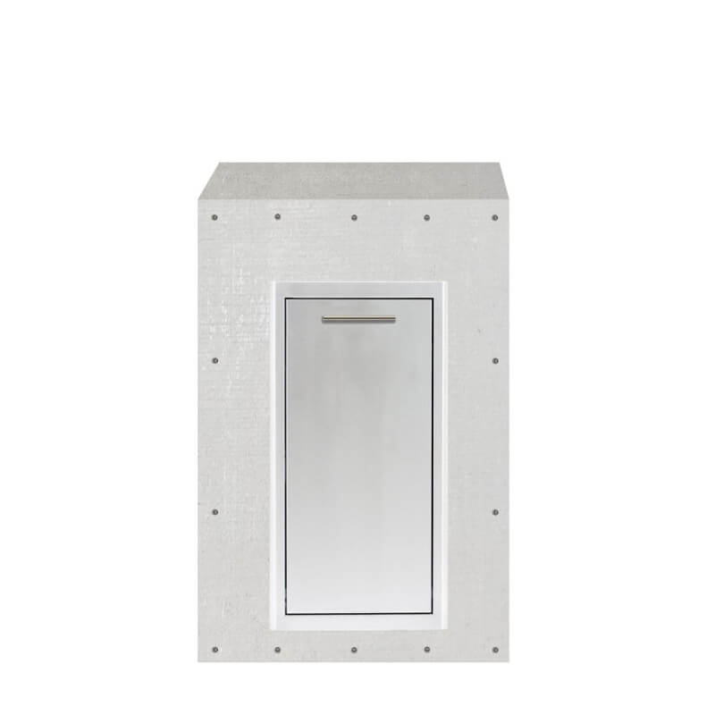 EZ Finish Outdoor Kitchen Systems 24-Inch Ready for Finish Outdoor Kitchen Module w/ Blaze Narrow Trash Drawer