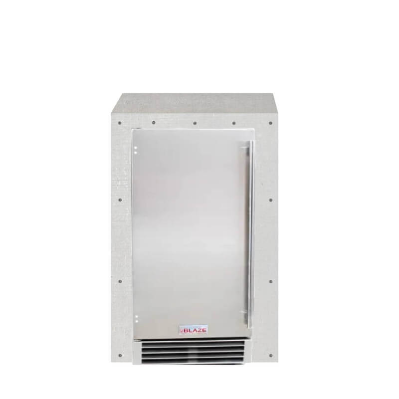 EZ Finish Outdoor Kitchen Systems 24-Inch Ready for Finish Outdoor Kitchen Module w/ Blaze 15-Inch Outdoor Rated Ice Maker