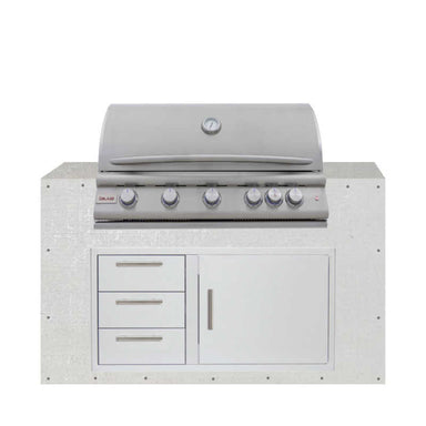 EZ Finish Outdoor Kitchen Systems 60-Inch Ready-to-Finish Outdoor Kitchen Module w/ Blaze Premium LTE+ 40-Inch Gas Grill & Triple Drawer & Door Combo