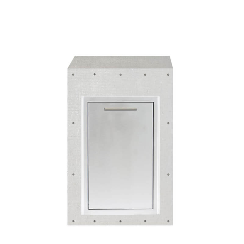 EZ Finish Outdoor Kitchen Systems 24-Inch Ready for Finish Outdoor Kitchen Module w/ Blaze Trash & Recycle Drawer