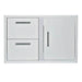 EZ Finish Systems Ready To Finish Grill Island - Blaze 32-Inch Stainless Steel Access Door And Double Drawer Combo
