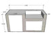 EZ Finish Outdoor Systems 6 Ft Ready To Finish Outdoor Kitchen | Right Side Grill, Refrigerator & Storage