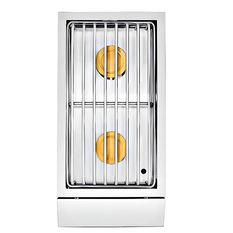 EZ Finish Systems 8 Ft Ready-To-Finish Grill Island | Summerset Alturi Double Side Burner | Brass Burners