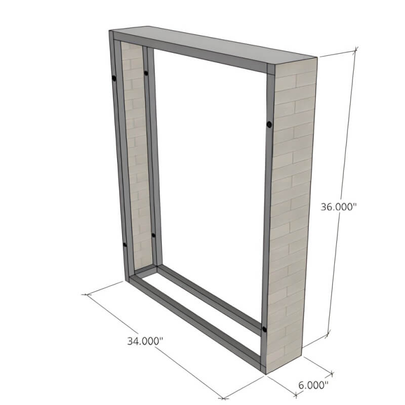 EZ Finish Systems Ready To Finish 6 Inch Filler Panel Outdoor Kitchen Cabinet