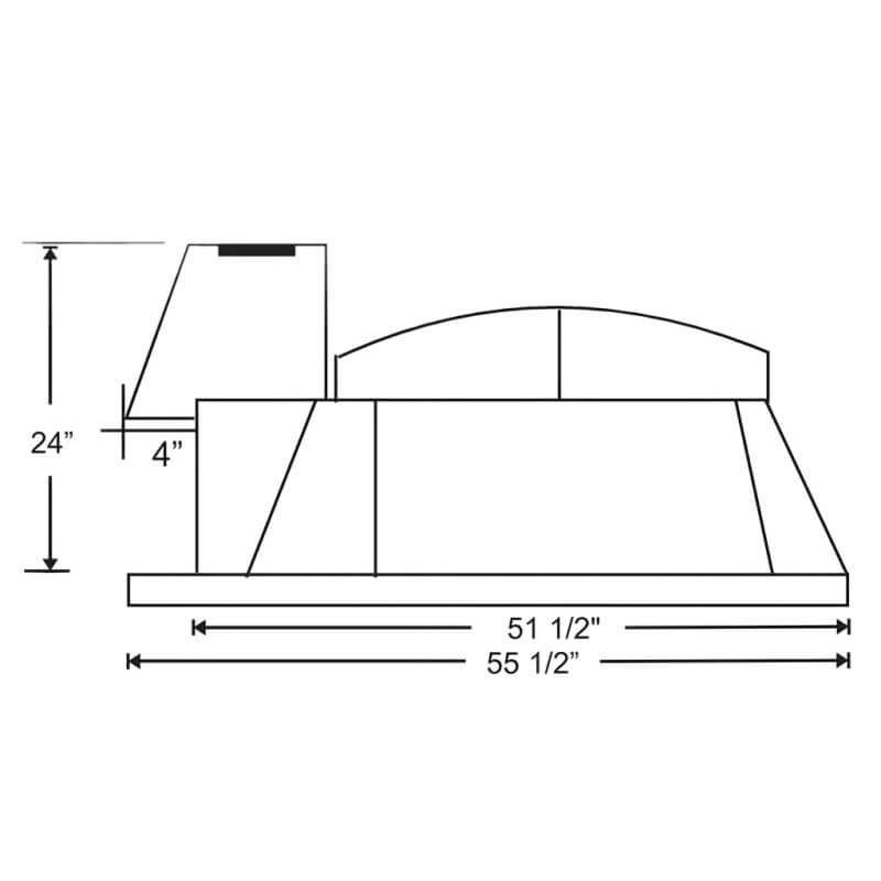 Earthstone Ovens Model 110 Wood Fired Pizza Oven | Side View Dimensions