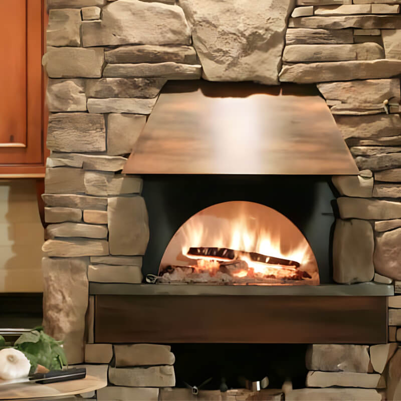 Earthstone Ovens Model 110 Wood Fired Pizza Oven | Wood-Fire Close Up