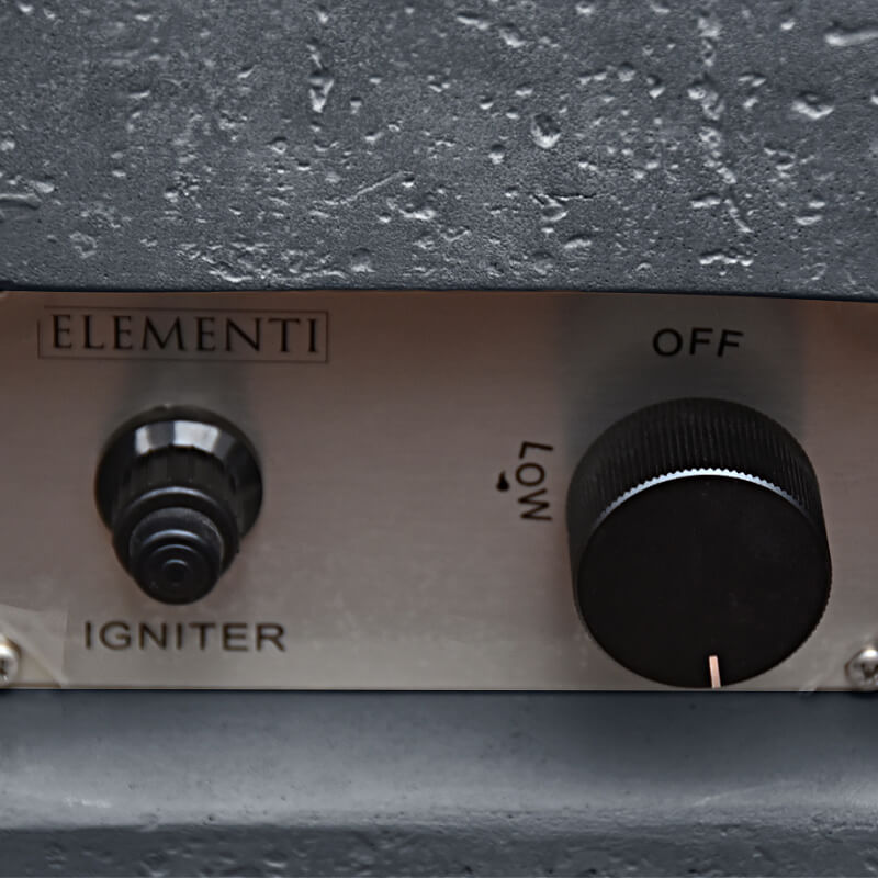 Elementi Metropolis Rectangular Concrete Fire Table | Push and Turn Ignition