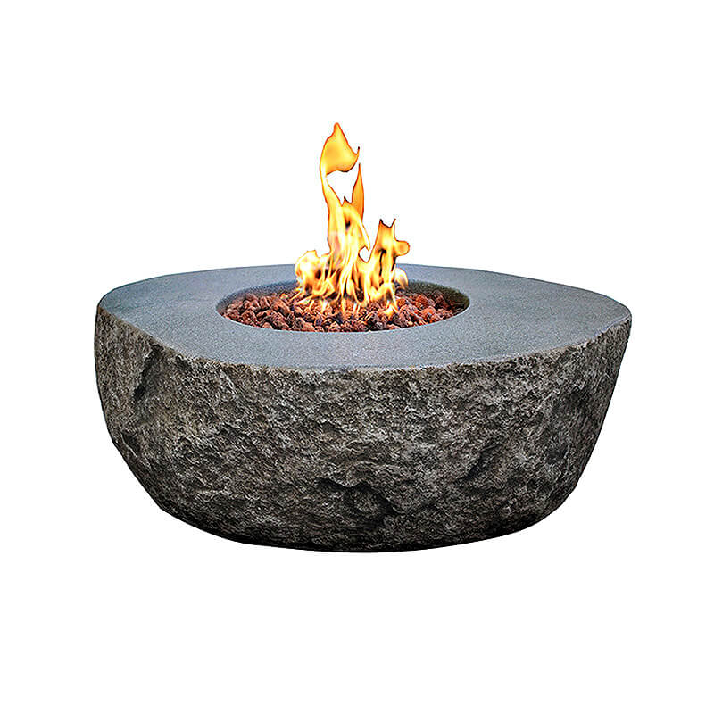 Elementi Boulder Concrete Fire Bowl | 45,000 BTU Burner