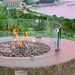 Elementi Boulder Fire Bowl | Glass Wind Screen Close Up