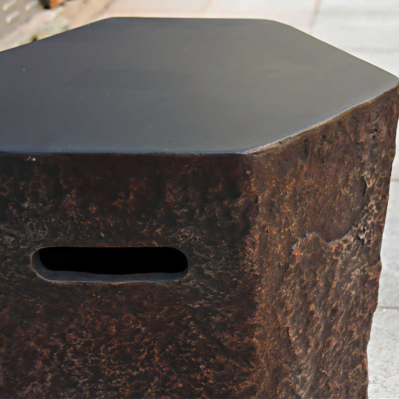 Elementi 18 Inch Columbia Concrete Propane Tank Cover | Side Table Top