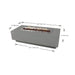 Elementi Granville Rectangular Concrete Fire Table | Dimensions