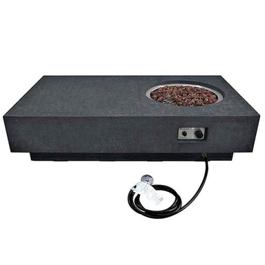 Elementi Metropolis Rectangular Concrete Fire Table | Propane Connection