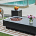 Elementi Metropolis Rectangular Concrete Fire Table | 12 Inch Burner Ring