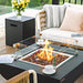 Modeno Aurora Slate Black GRC Concrete Square Fire Table 50000 BTU Image 10