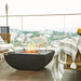 Modeno Aurora Slate Black GRC Concrete Square Fire Table 50000 BTU Image 9