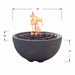 Modeno Nantucket Light Grey GRC Concrete Fire Bowl 40000 BTU Image 10