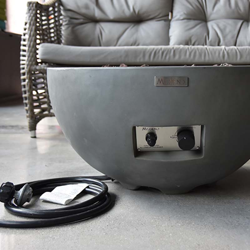 Modeno Nantucket Light Grey GRC Concrete Fire Bowl 40000 BTU Image 13