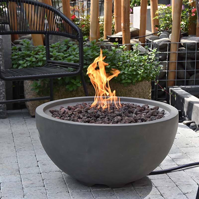 Modeno Nantucket Light Grey GRC Concrete Fire Bowl 40000 BTU Image 2