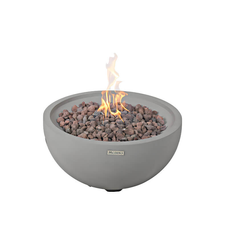 Modeno Nantucket Light Grey GRC Concrete Fire Bowl 40000 BTU Image 1