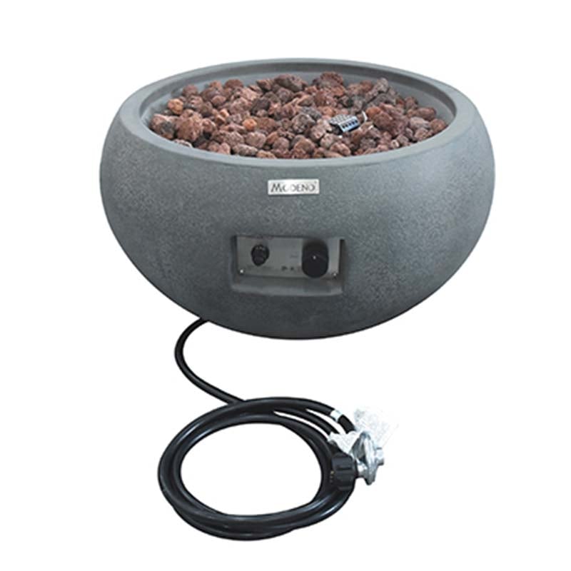 Modeno Newbridge Light Grey GRC Concrete Fire Bowl 40000 BTU Image 4