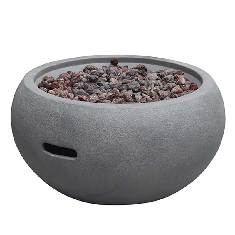 Modeno Newbridge Light Grey GRC Concrete Fire Bowl 40000 BTU Image 2