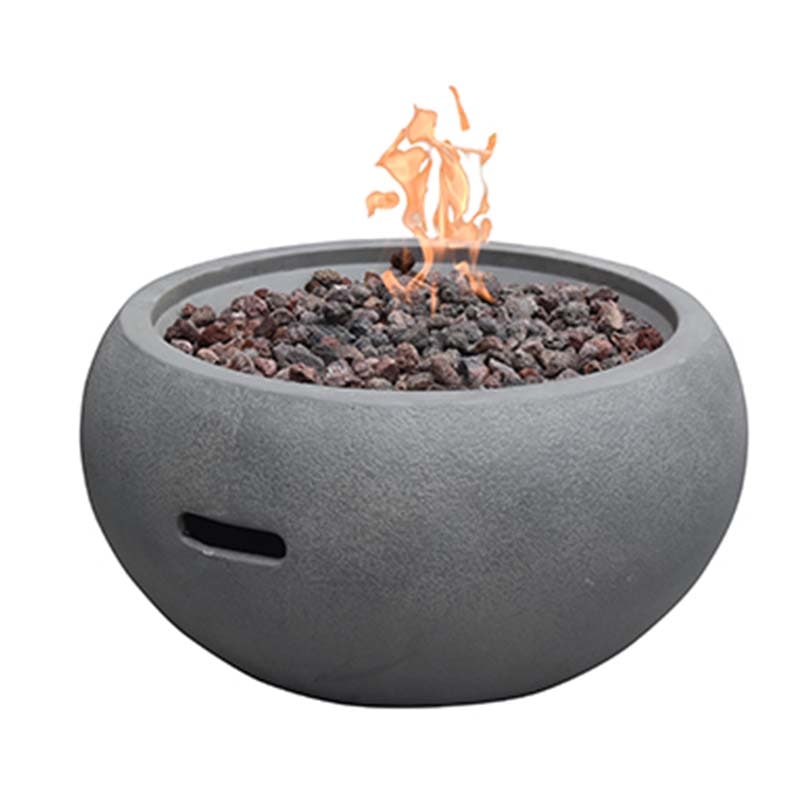 Modeno Newbridge Light Grey GRC Concrete Fire Bowl 40000 BTU Image 1