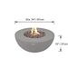 Modeno Roca Light Grey GRC Concrete Fire Table 50000 BTU Image 2