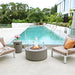 Modeno Tramore Light Grey GRC Concrete Round Fire Table 50000 BTU Image 7