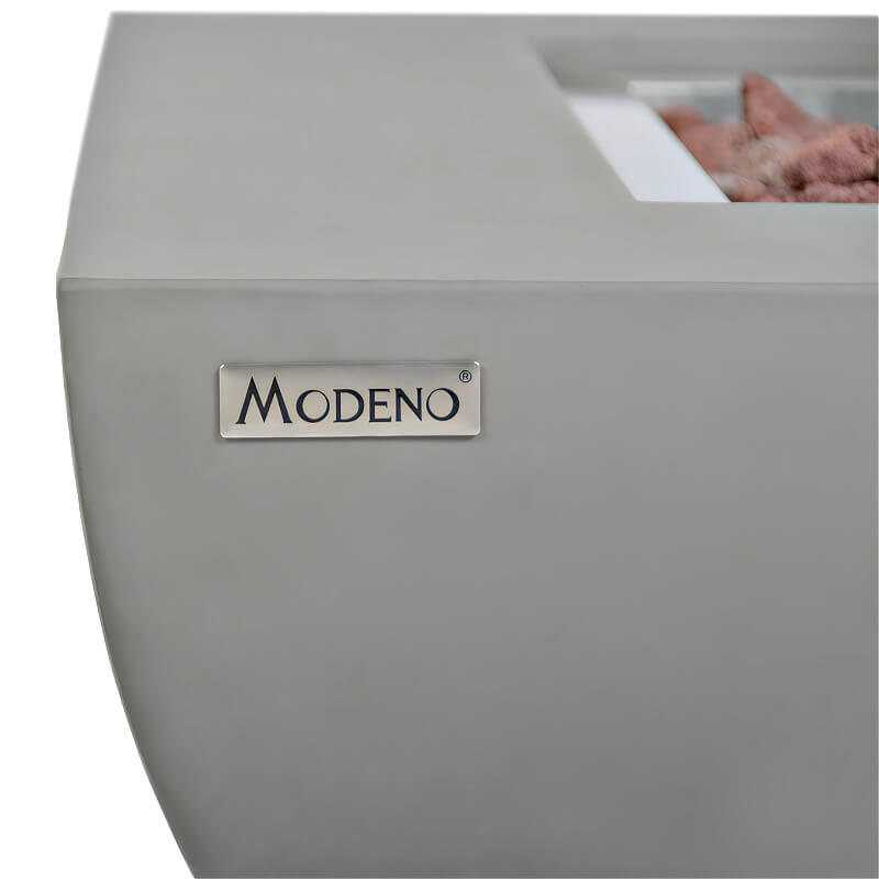 Modeno Westport Grey GRC Concrete Square Fire Table 50000 BTU Image 4